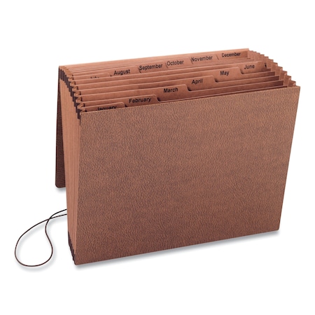 Smead Expanding File Jan-Dec, Letter, Redrope 70388